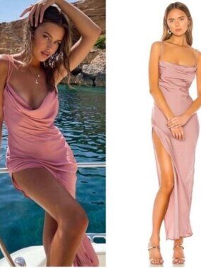 Michael Costello x REVOLVE Braxton Dress in Rose (Size S)